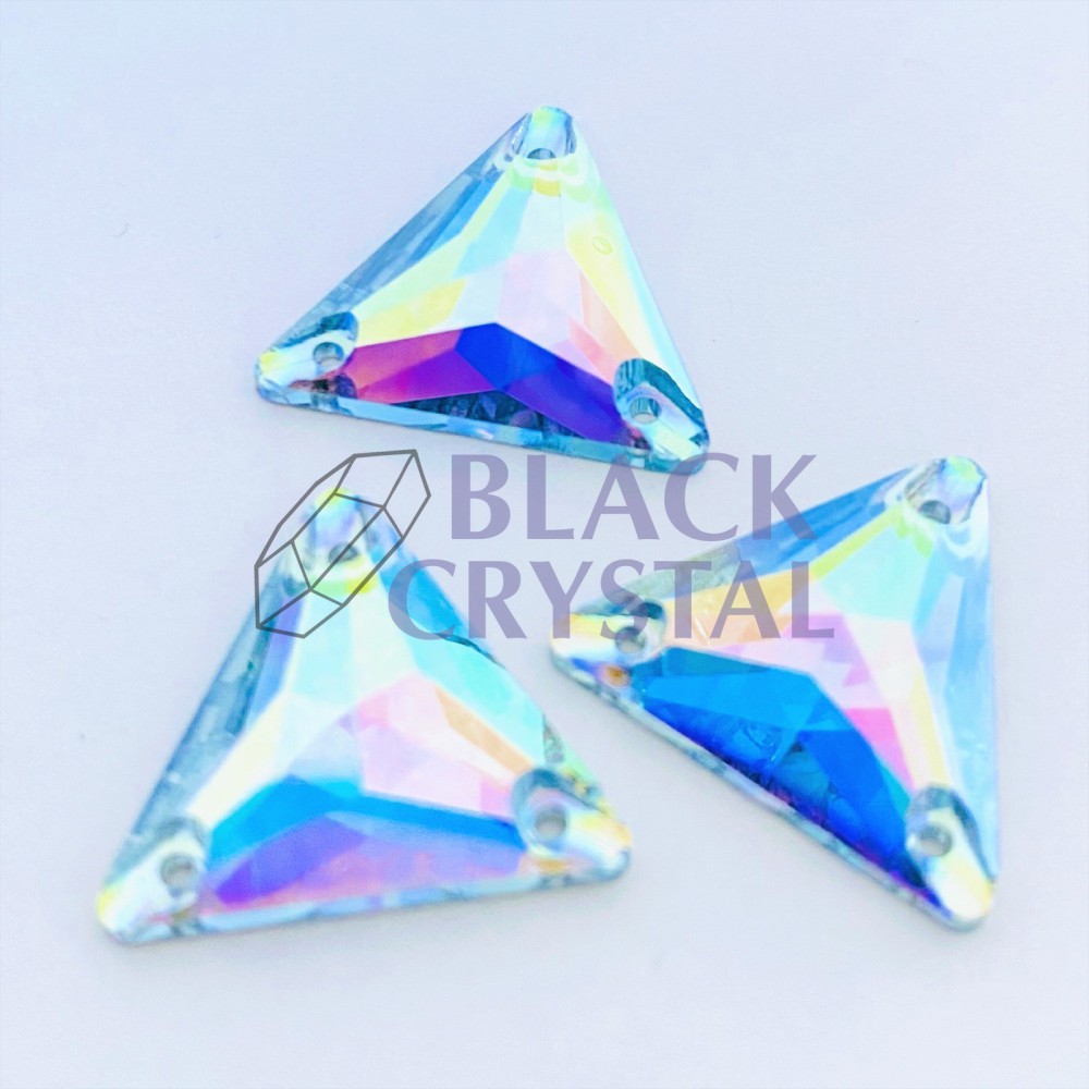 KAMIENIE SZKLANE TRÓJKĄT AQUAMARINE AB, SEW ON STONES