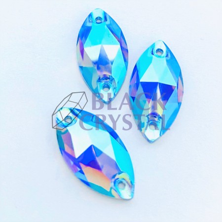 KAMIENIE SZKLANE OCZKO AQUAMARINE AB, SEW ON STONES