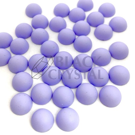 PÓŁPERŁY MATOWE LIGHT VIOLET, MATTE HALF ROUND PEARLS