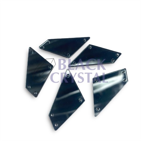 LUSTERKO JET HEMATITE, SEW ON MIRROR