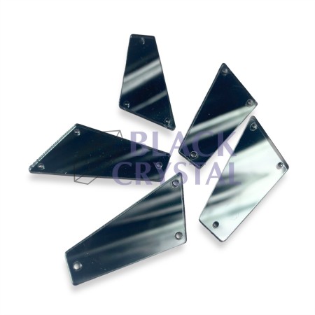 LUSTERKO JET HEMATITE, SEW ON MIRROR