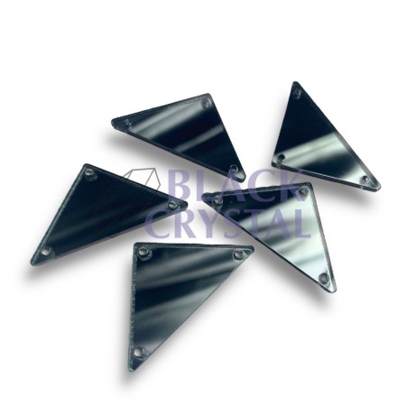 LUSTERKO JET HEMATITE, SEW ON MIRROR