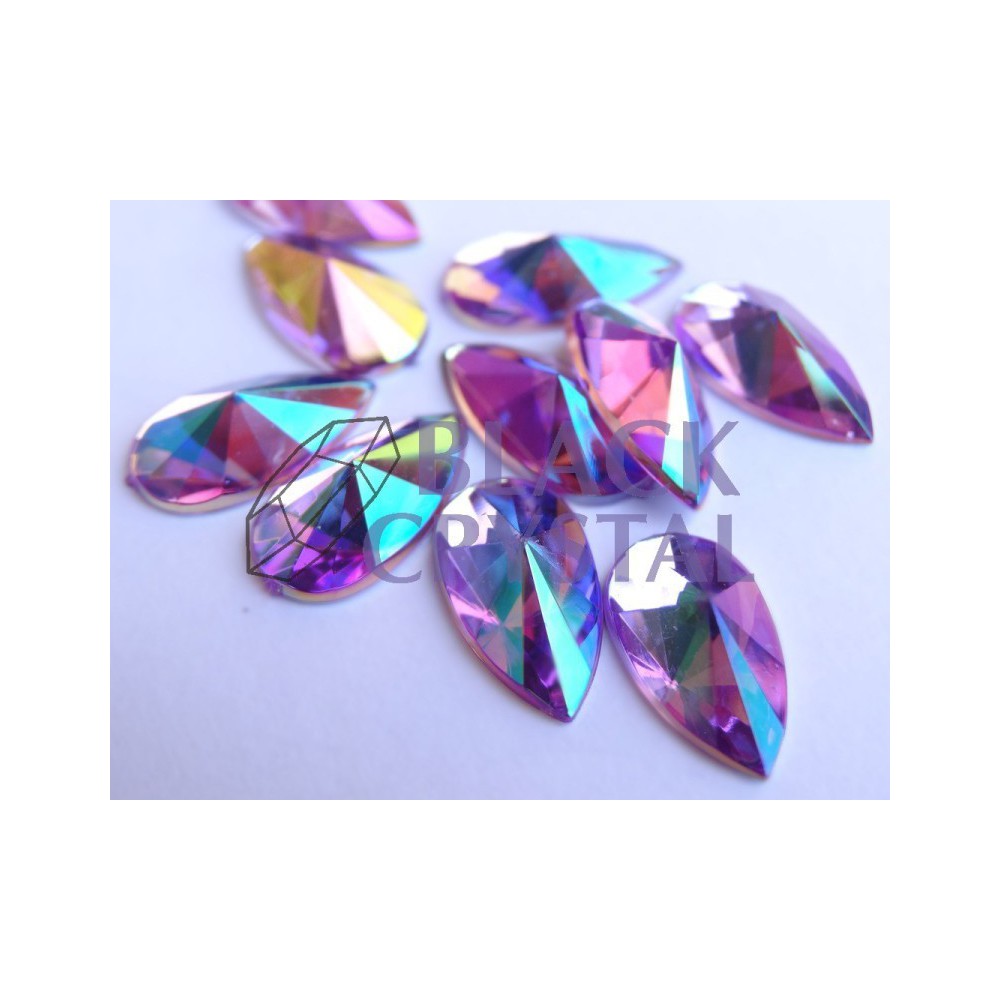 ŁEZKA PODŁUŻNA - 6x13mm - 40szt. Akryl LIGHT PURPLE AB / nr. 88