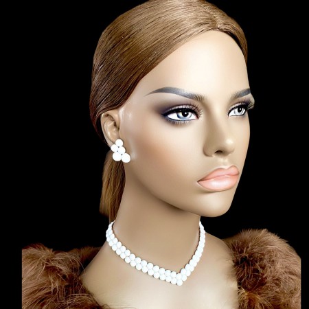 BIŻUTERIA DO TAŃCA MATOWE PERŁY