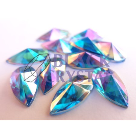 ŁEZKA PODŁUŻNA - 8x18mm - 20szt. Akryl AQUAMARINE AB / nr. 198