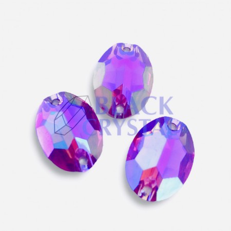 OVAL AB - 7x12mm - 30szt. Żywiczne LILAC AB