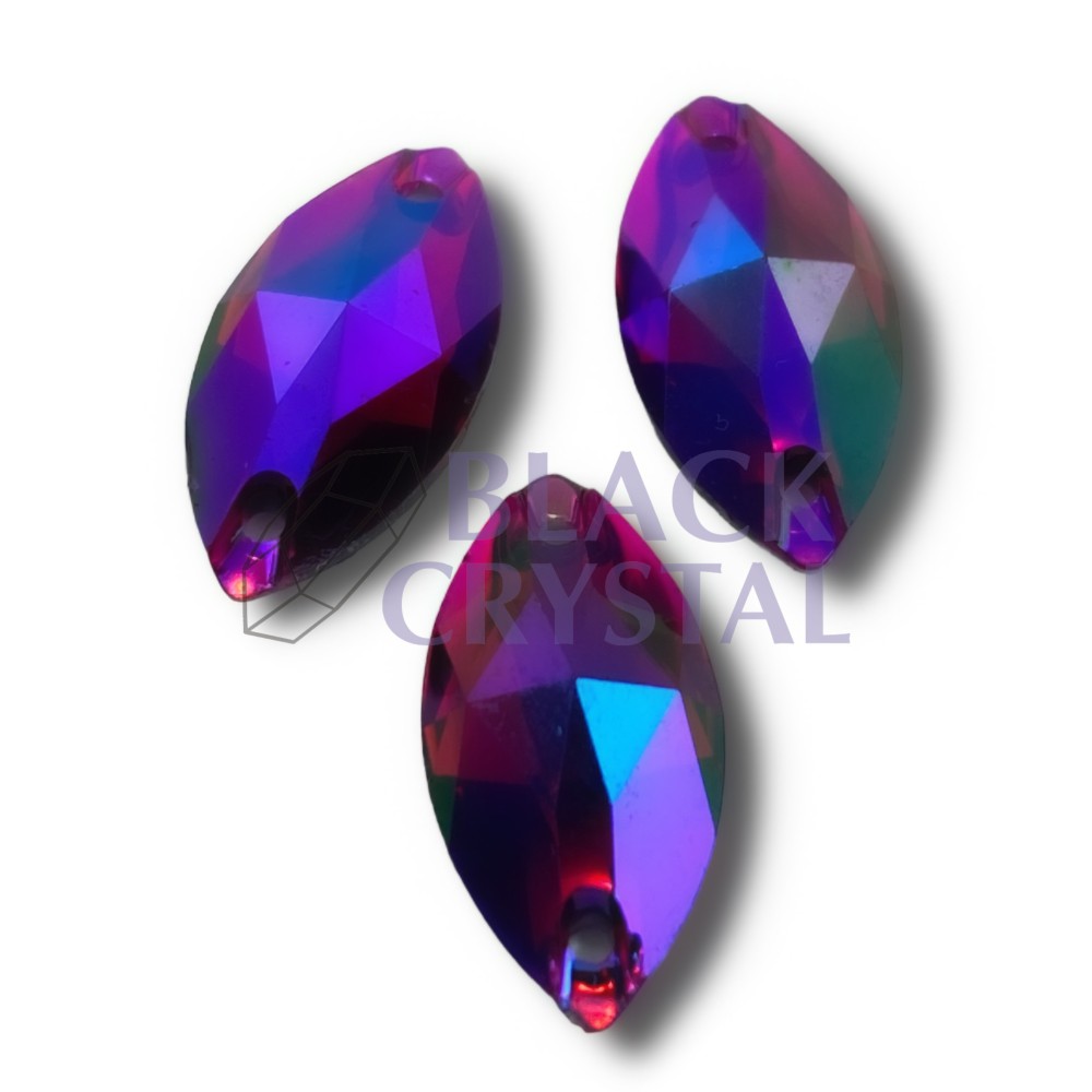 OCZKO MAŁE  - 6x12mm - 30szt. Żywiczne DARK SIAM AB / nr. 328