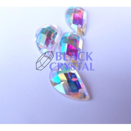 ŁEZKA 3 - 9x16mm - 1szt. Szklane CRYSTAL AB / nr. 4b