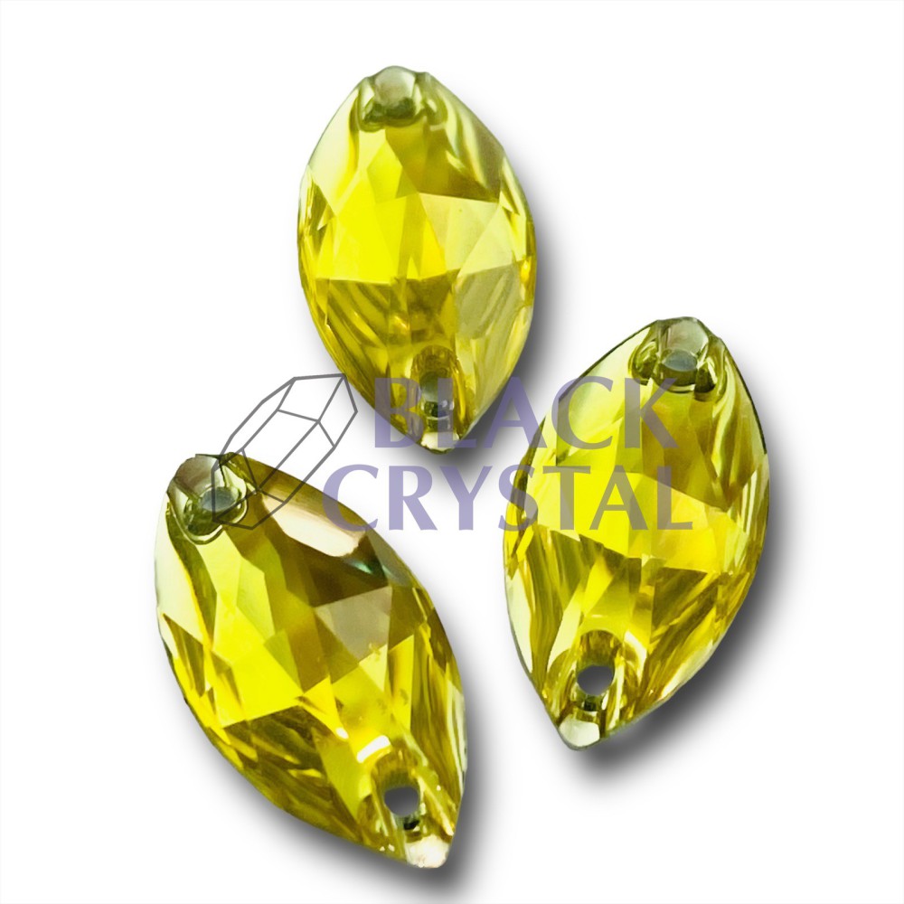 OCZKO MAŁE  - 6x12mm - 30szt. Żywiczne CITRINE  / nr. 308