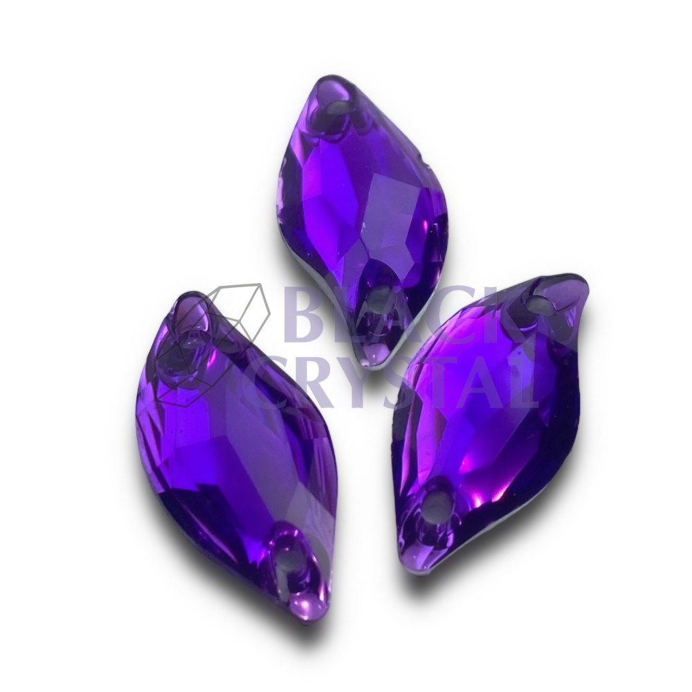 KSZTAŁT LIŚCIA 9x20mm - 10szt. Żywiczne DARK TANZANITE / nr. 664