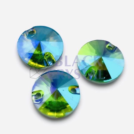 OKRĄGŁY - 10mm - 30szt. Żywiczne PERIDOT AB