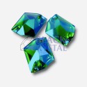 COSMIC  - 14x17mm - 10szt. Żywiczne EMERALD AB / nr. 226