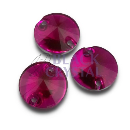 OKRĄGŁY -12mm -25sz. Żywiczne FUCHSIA