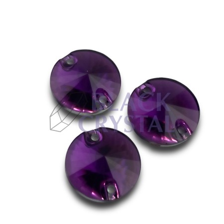 OKRĄGŁY -12mm -25sz. Żywiczne DARK VIOLET