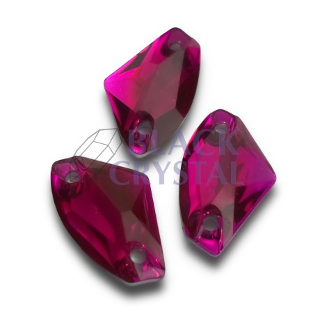 AX - 12x19mm - 10szt. Żywiczne FUCHSIA