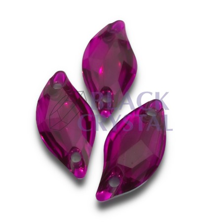 KSZTAŁT LIŚCIA - 9x20mm - 10szt. Żywiczne FUCHSIA