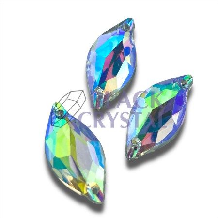 KSZTAŁT LIŚCIA - 9x20mm 20szt.  Akryl  CRYSTAL AB