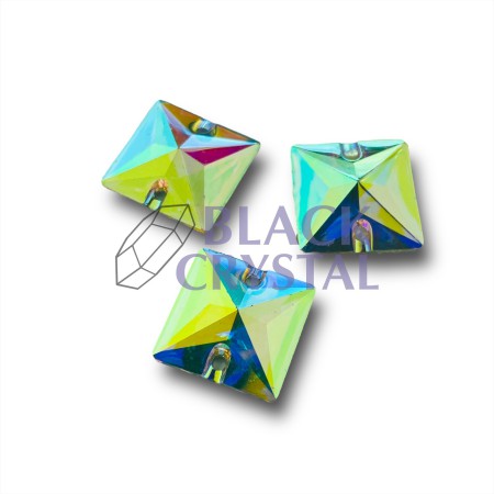 KWADRAT - 12mm - 25szt. Żywiczne CRYSTAL AB