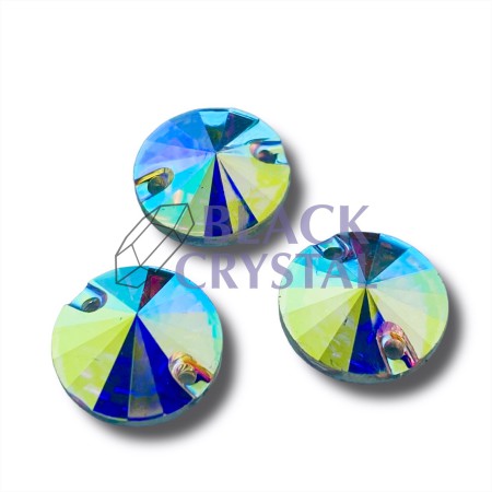 OKRĄGŁY -12mm -25sz. Żywiczne CRYSTAL AB