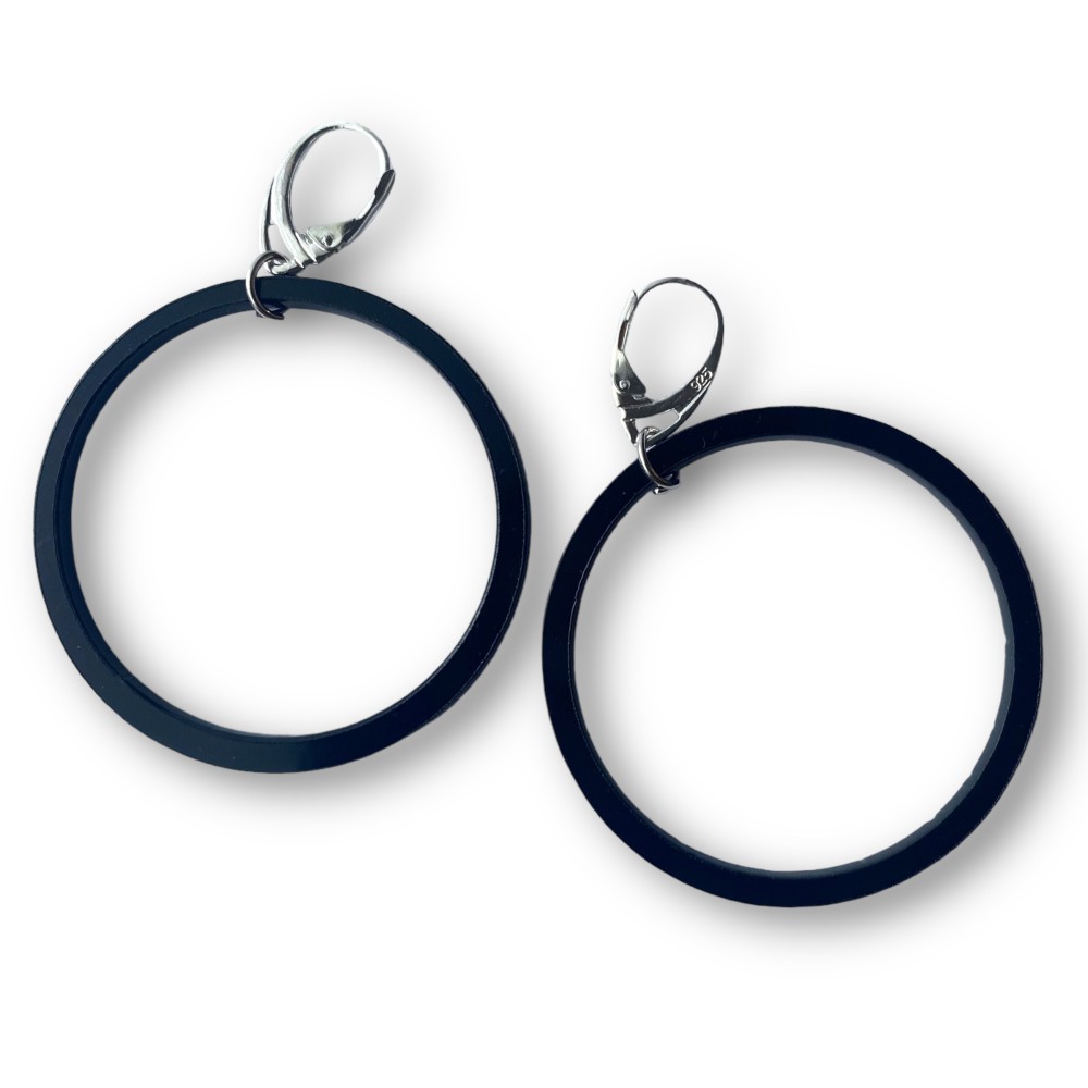 WYKROJNIK KOLCZYKÓW CZARNY / 4cm - ss16