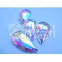 ŁEZKA 2 - 9x16mm - 1szt.  Szklane CRYSTAL AB / nr. 76b