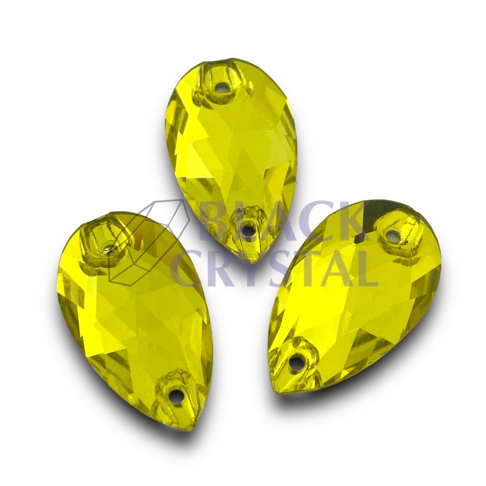 KAMIENIE SZKLANE ŁEZKA CITRINE, SEW ON CRYSTALS