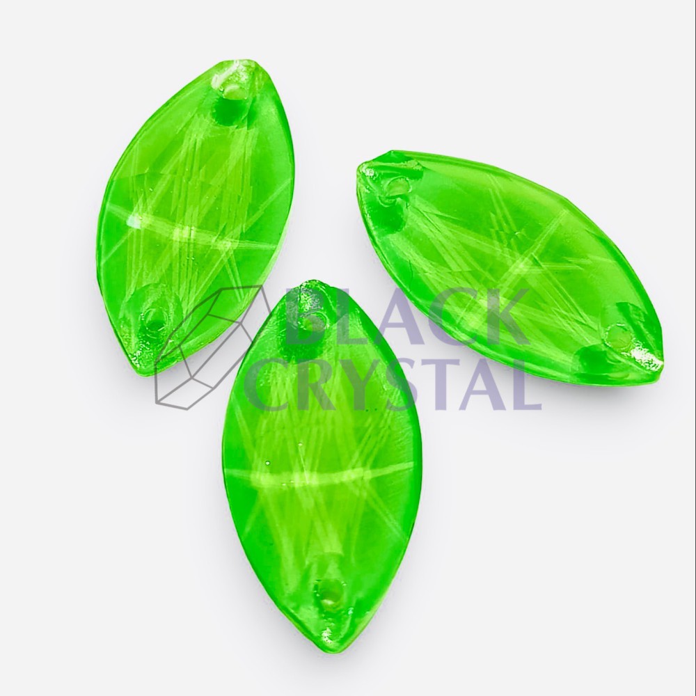 KAMIENIE SZKLANE OCZKO NEON LIME, SEW ON STONES