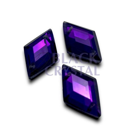 KAMIENIE SZKLANE ROMB DARK PURPLE, SEW ON STONES