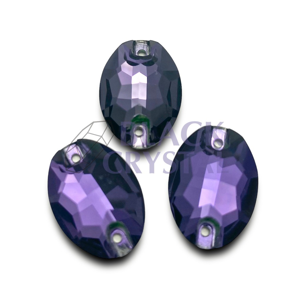 KAMIENIE DO PRZYSZYWANIA OVAL DARK TANZANITE, SEW ON STONES