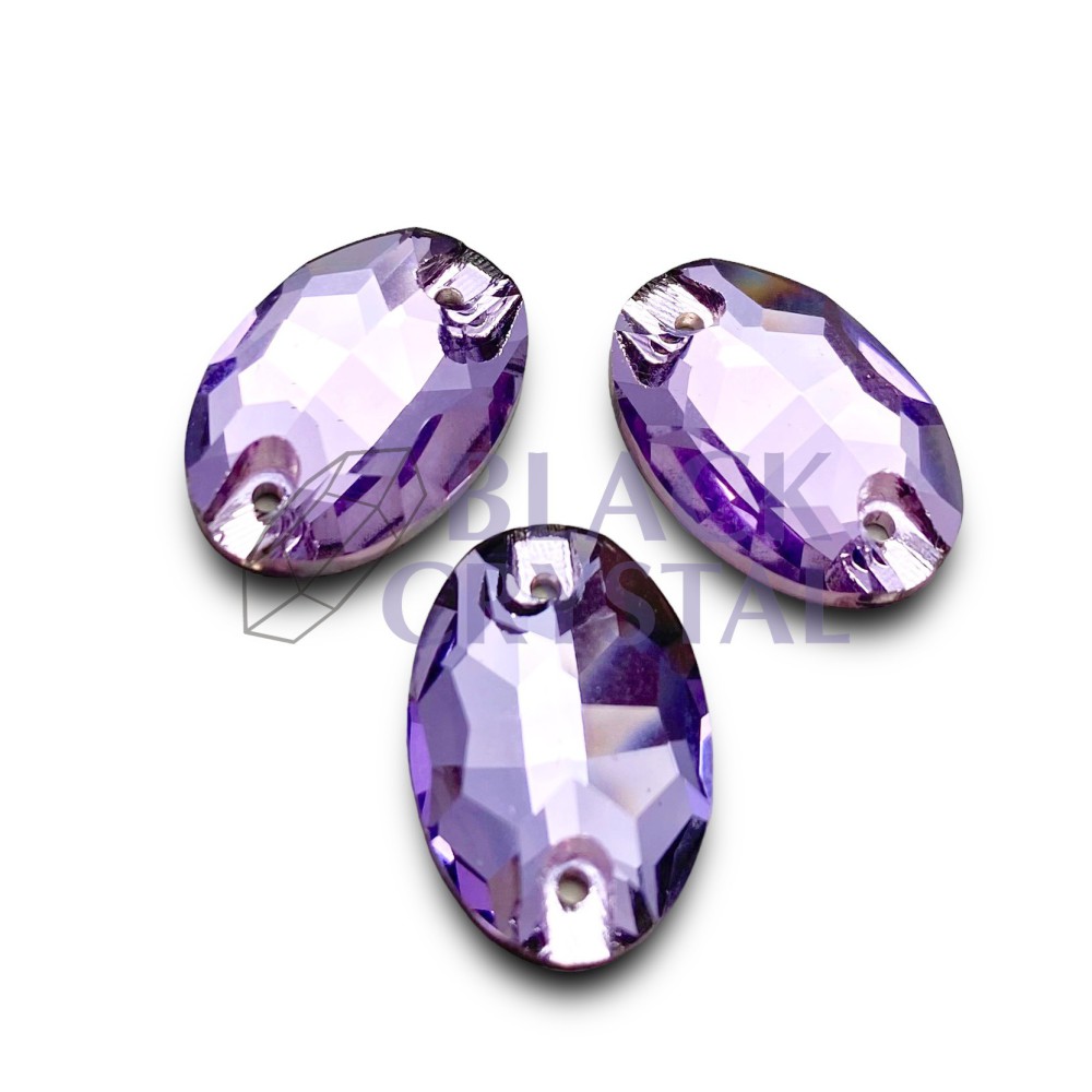 SZKLANE KAMIENIE OVAL VIOLET, SEW ON CRYSTALS