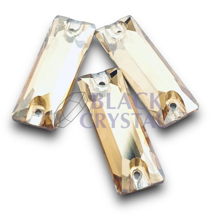 KAMIENIE SZKLANE PROSTOKĄT GOLDEN SHADOW, SEW ON STONES