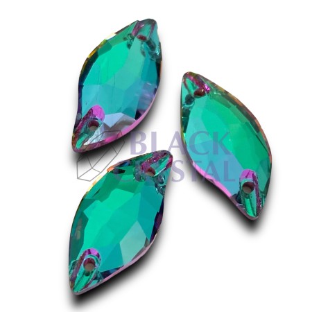 KAMIENIE SZKLANE LISTEK HELIOTROP, SEW ON STONES