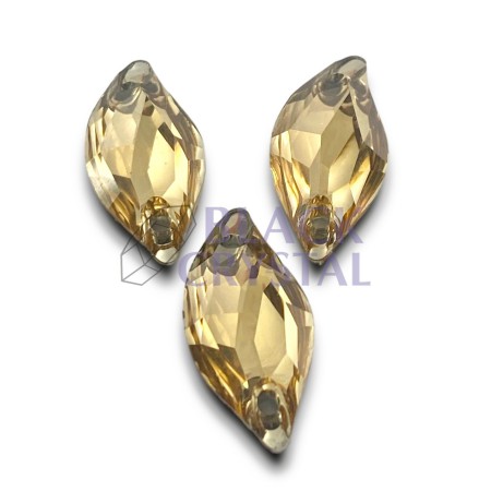 KSZTAŁT LIŚCIA - 9x20mm - 10szt. Żywiczne LIGHT TOPAZ / nr. 522