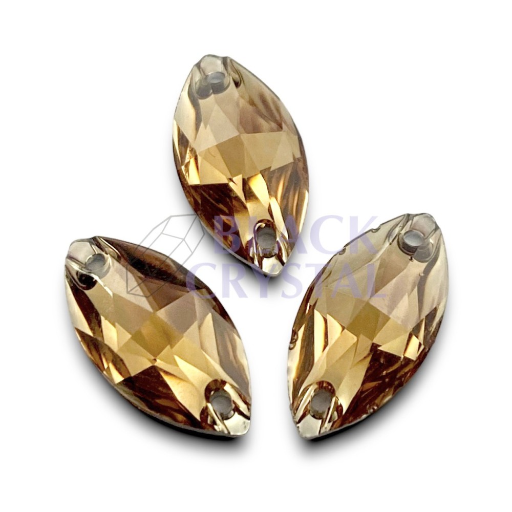 OCZKO MAŁE - 6x12mm - 30szt. Żywiczne SMOKED TOPAZ nr. 409