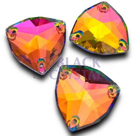 KAMIENIE SZKLANE PŁASKI TRÓJKĄT VIRTUAL MEDIUM, SEW ON STONES