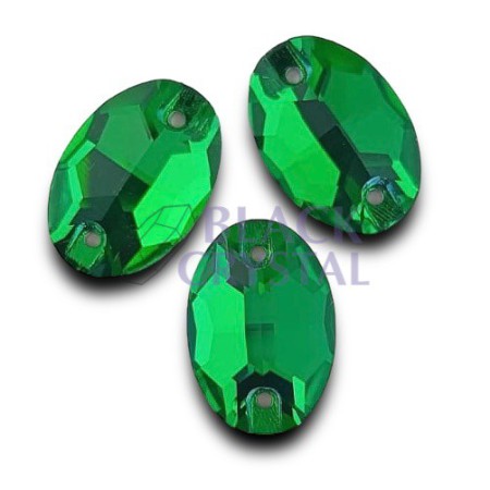 KAMIENIE SZKLANE OVAL EMERALD, SEW ON STONES