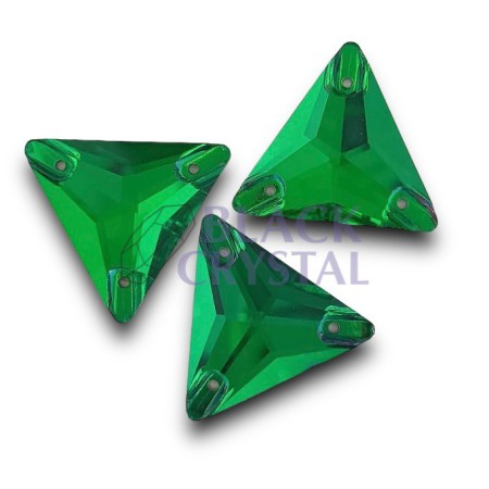 KAMIENIE SZKLANE TRÓJKĄT EMERALD, SEW ON STONES