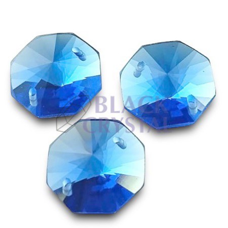 KAMIENIE SZKLANE OŚMIOKĄT LIGHT SAPPHIRE, SEW ON STONES