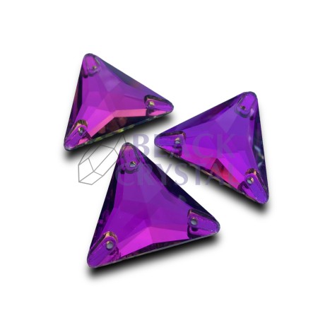 KAMIENIE SZKLANE TRÓJKĄT AMETHYST, SEW ON STONES