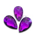 ŁEZKA - 13x22mm - 1 szt Szklane AMETHYST / nr. 486b