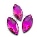 OCZKO - 7x15mm - 1szt. Szklane FUCHSIA / nr. 528b