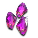 AX - 9x14mm - 1szt. Szklane FUCHSIA / nr. 448b