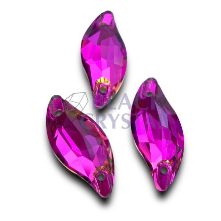 KAMIENIE SZKLANE LIŚĆ FUCHSIA, SEW ON STONES