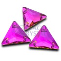 TRÓJKĄT - 12mm - 1szt. Szklane FUCHSIA / nr. 579b