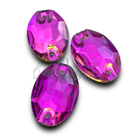 KAMIENIE DO PRZYSZYWANIA OVAL FUCHSIA, SEW ON STONES
