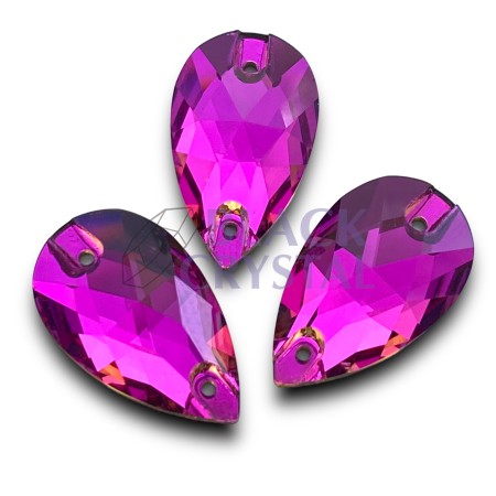 KAMIENIE DO PRZYSZYWANIA ŁEZKA FUCHSIA, SEW ON STONES