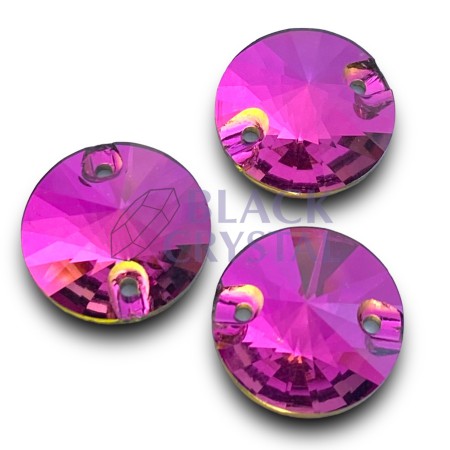 SZKLANE KAMIENIE OKRĄGŁE FUCHSIA, SEW ON STONES