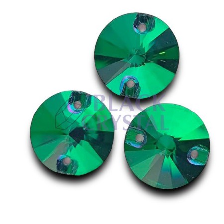 KAMIENIE SZKLANE OKRĄGŁE EMERALD, SEW ON STONES