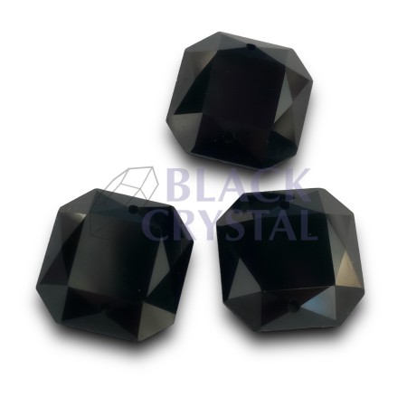 KAMIENIE SZKLANE OŚMIOKĄT JET BLACK, SEW ON STONES
