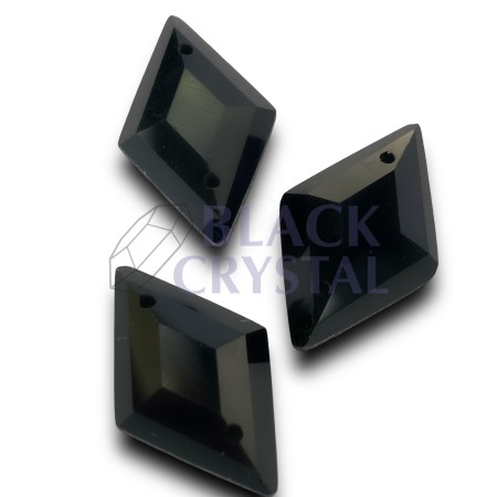 KAMIENIE SZKLANE ROMB JET BLACK, SEW ON STONES